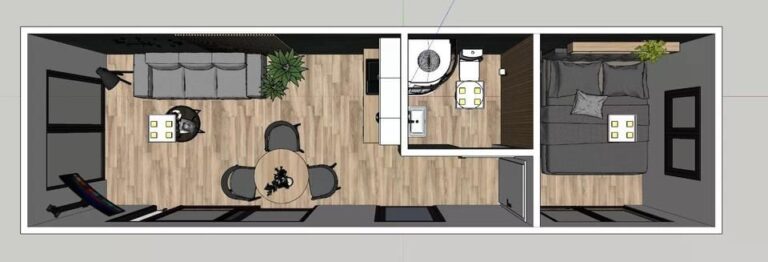 Realizace – Kontejnerový dům 10x3 m