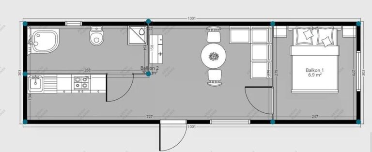 Realizace – Rekreační dům 9x3 m